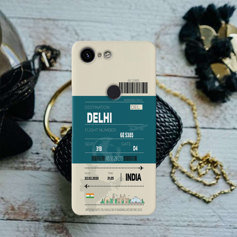 Delhi ticket Printed Slim Cases and Cover for Pixel 3XL