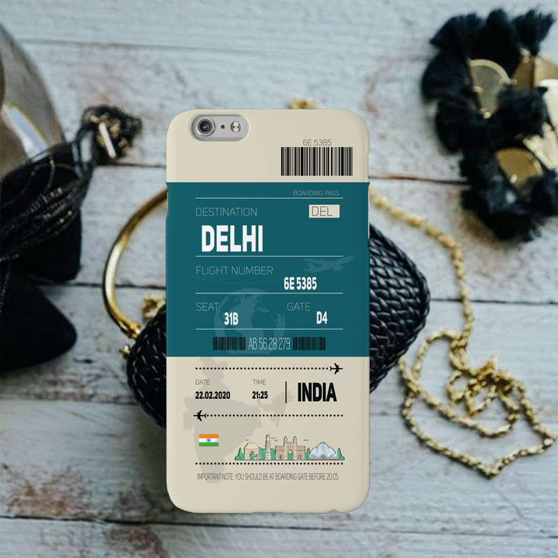 Delhi ticket Printed Slim Cases and Cover for iPhone 6 Plus