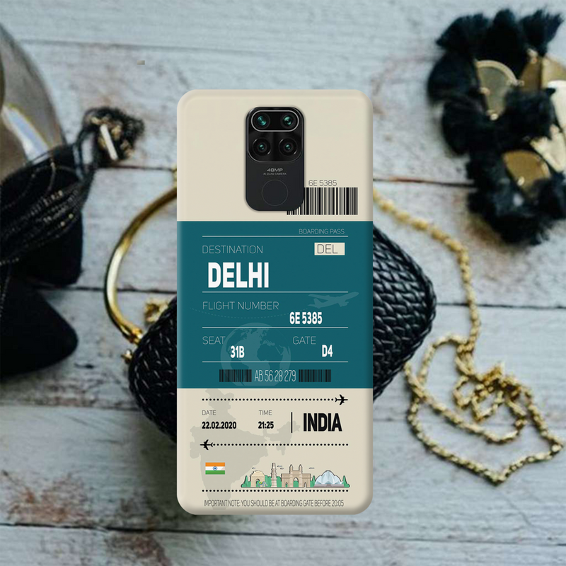 Delhi ticket Printed Slim Cases and Cover for Redmi Note 9