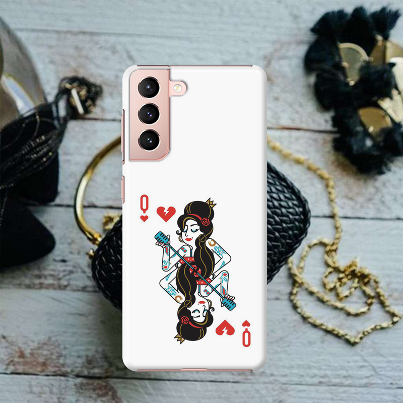 Queen Card Printed Slim Cases and Cover for Galaxy S21