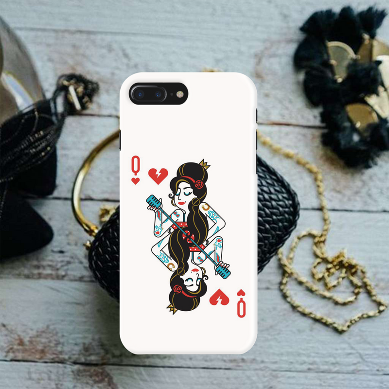 Queen Card Printed Slim Cases and Cover for iPhone 8 Plus
