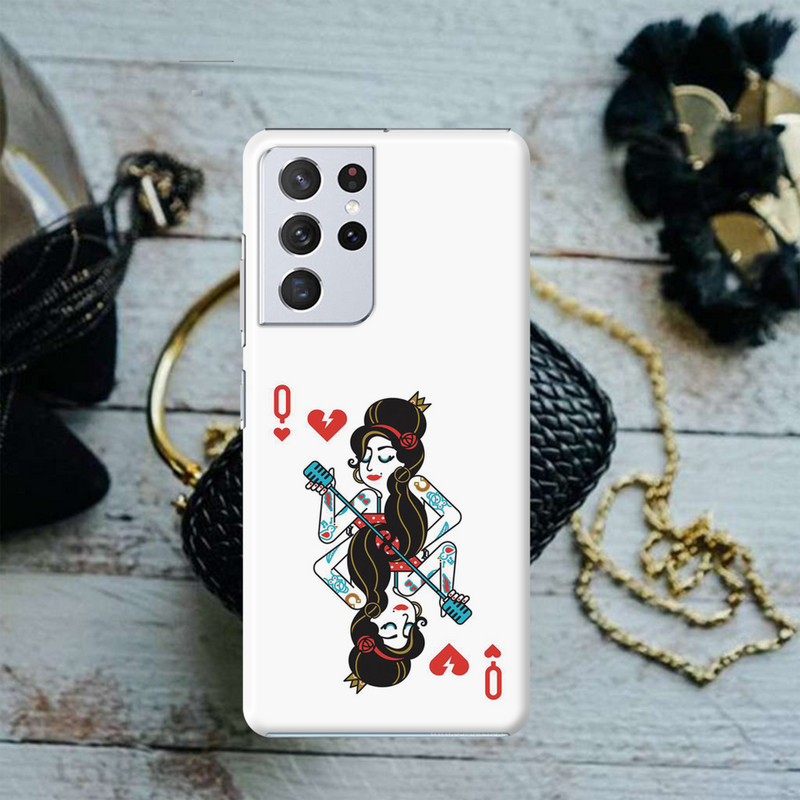 Queen Card Printed Slim Cases and Cover for Galaxy S21 Ultra