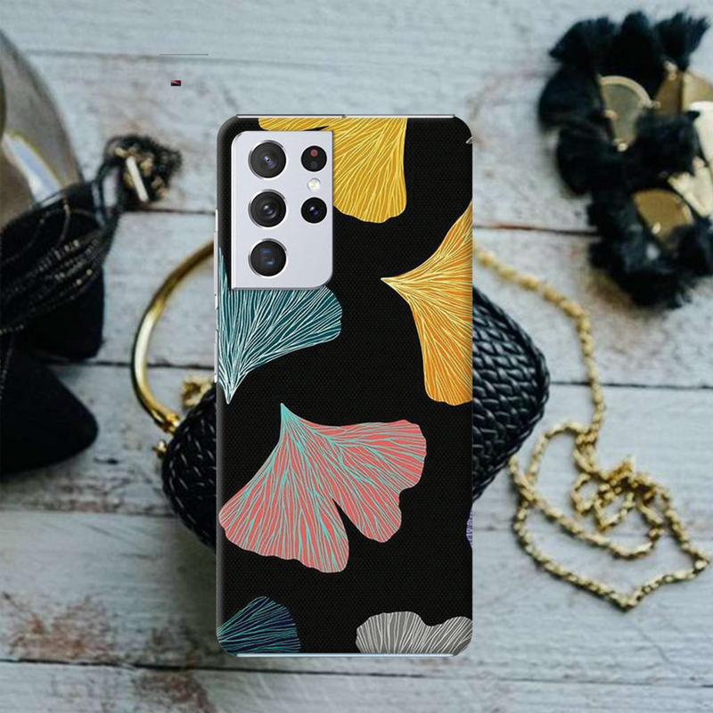 Colorful leafes Printed Slim Cases and Cover for Galaxy S21 Ultra
