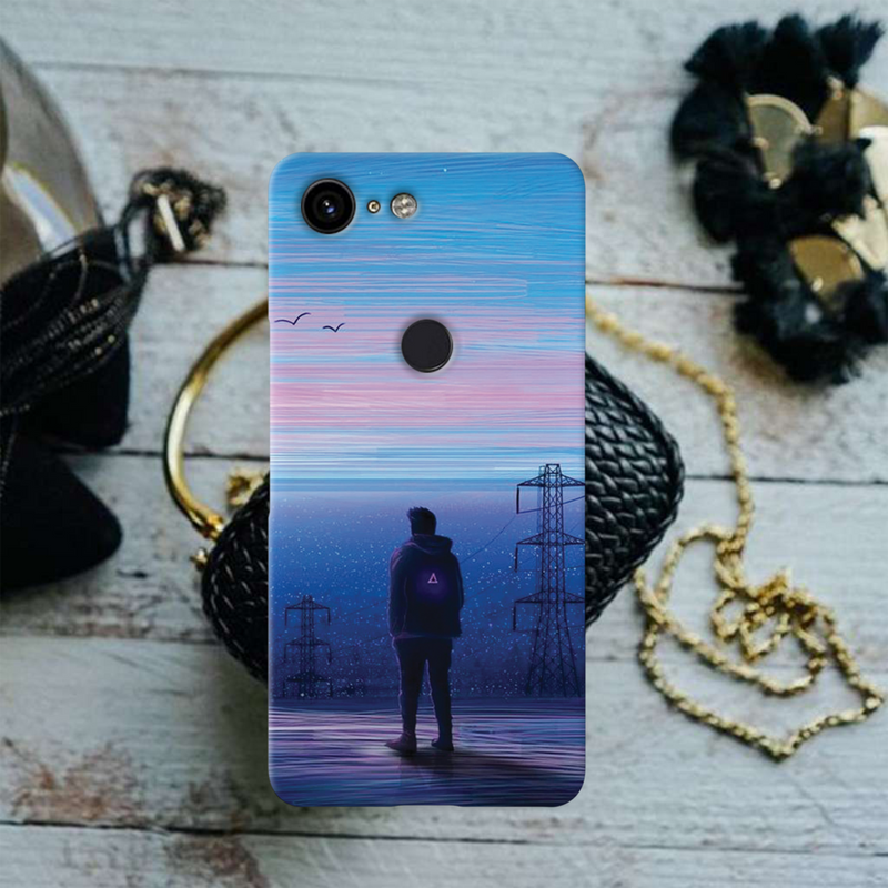 Alone at night Printed Slim Cases and Cover for Pixel 3