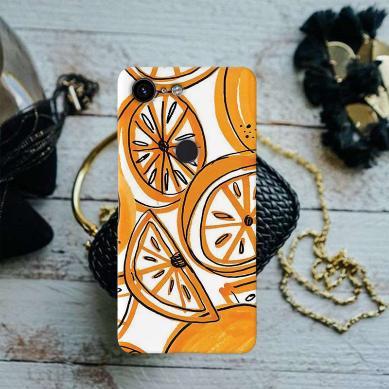 Orange Lemon Printed Slim Cases and Cover for Pixel 3