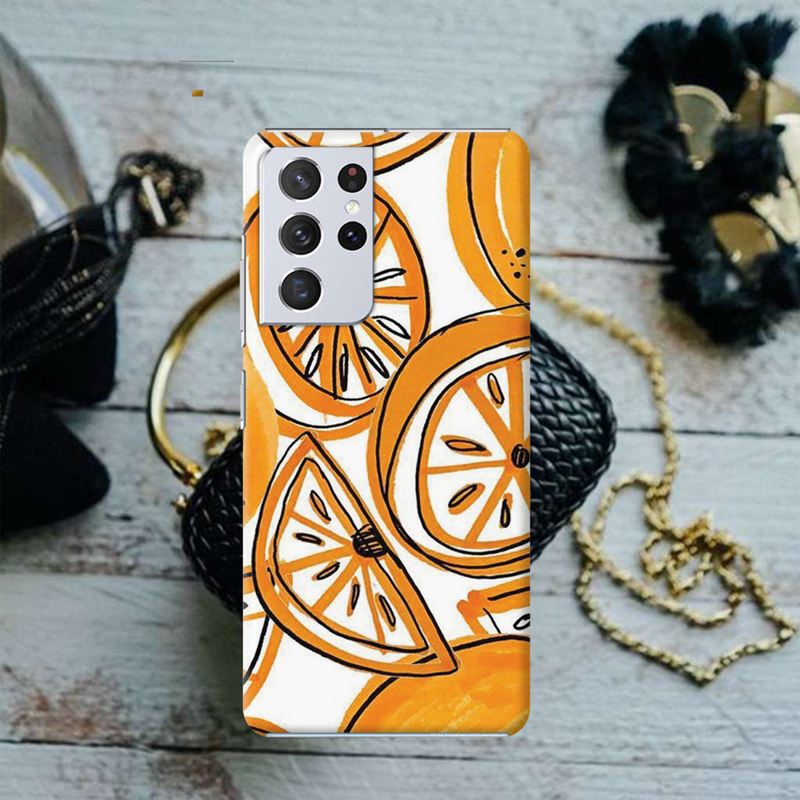 Orange Lemon Printed Slim Cases and Cover for Galaxy S21 Ultra