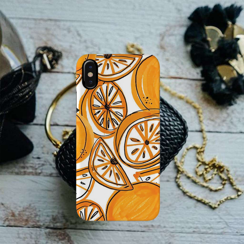 Orange Lemon Printed Slim Cases and Cover for iPhone XS