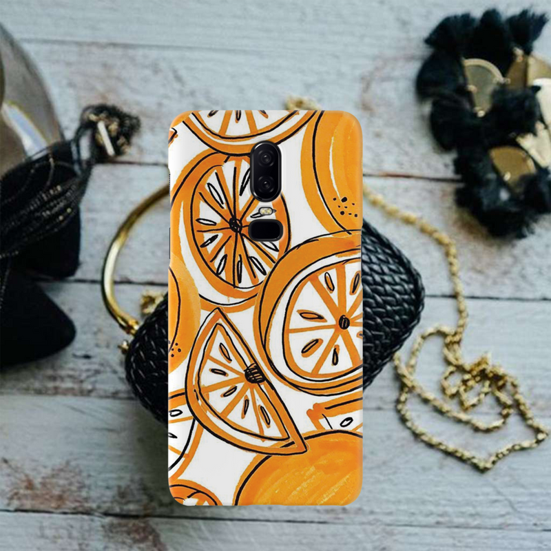 Orange Lemon Printed Slim Cases and Cover for OnePlus 6