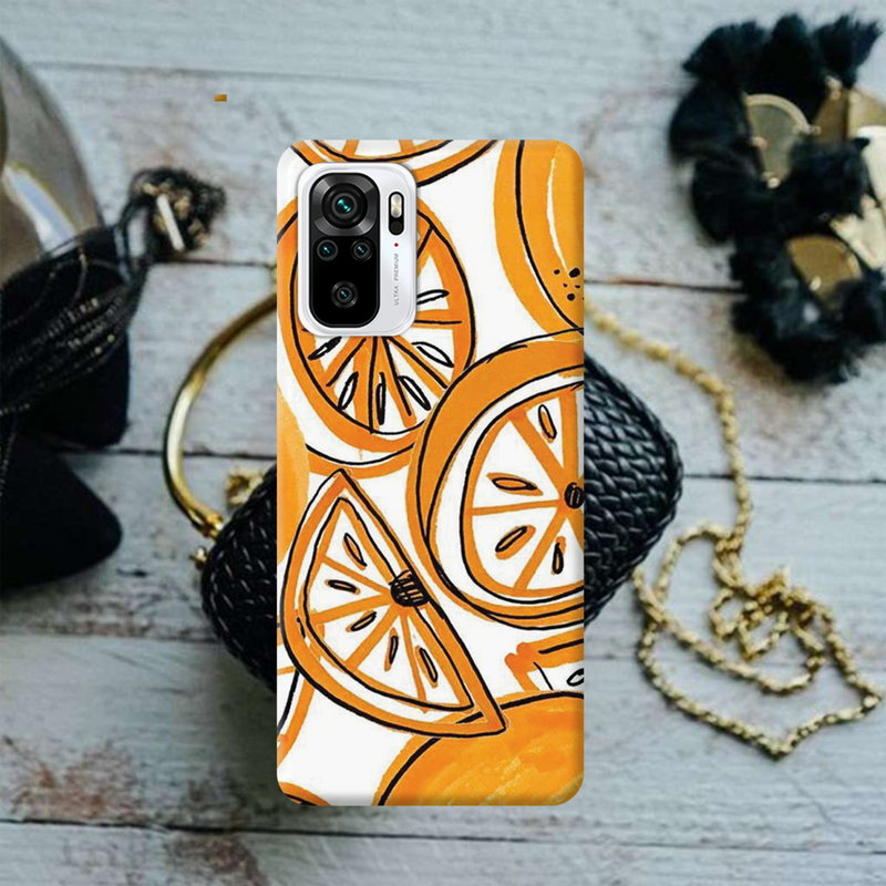Orange Lemon Printed Slim Cases and Cover for Redmi Note 10
