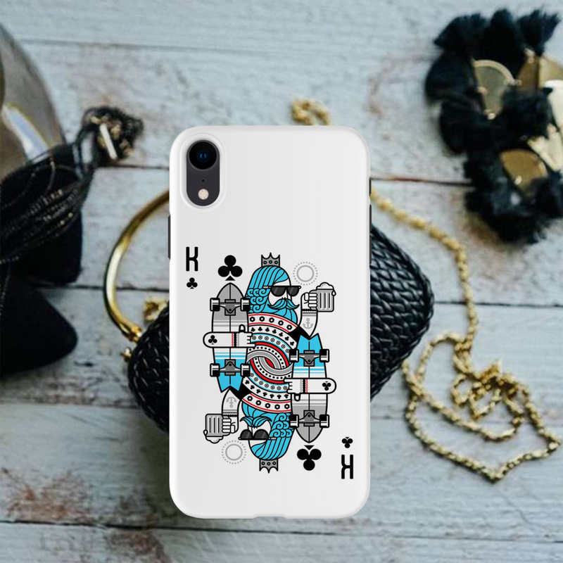 King 2 Card Printed Slim Cases and Cover for iPhone XR