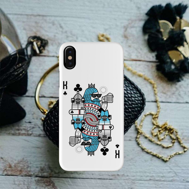 King 2 Card Printed Slim Cases and Cover for iPhone X