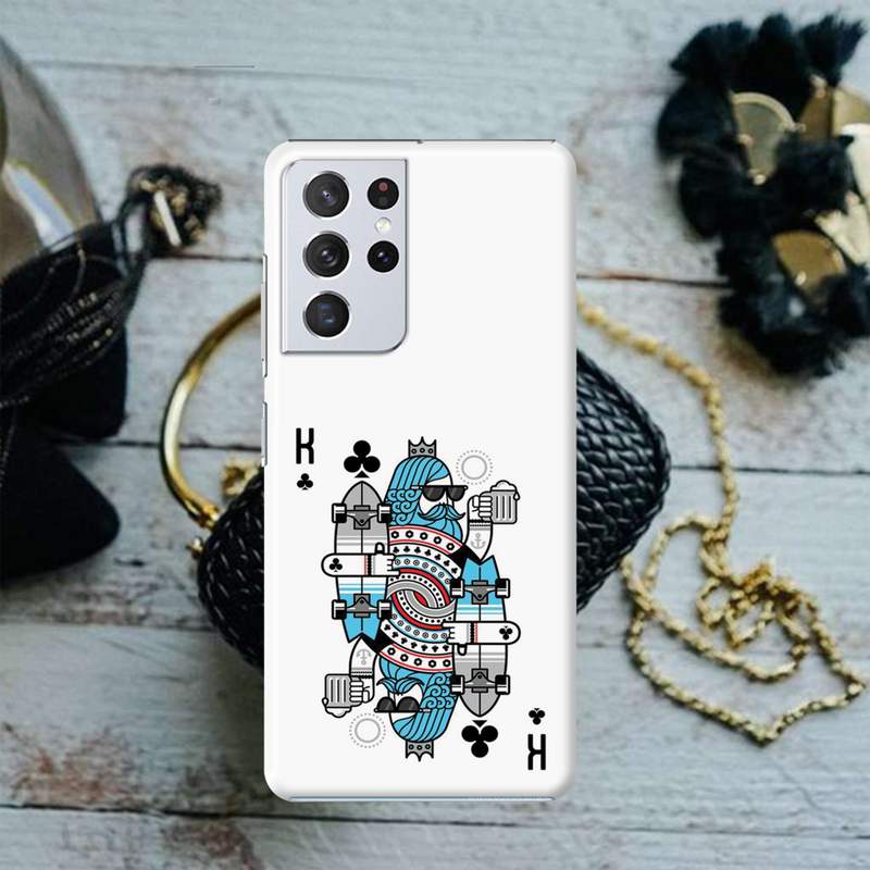 King 2 Card Printed Slim Cases and Cover for Galaxy S21 Ultra