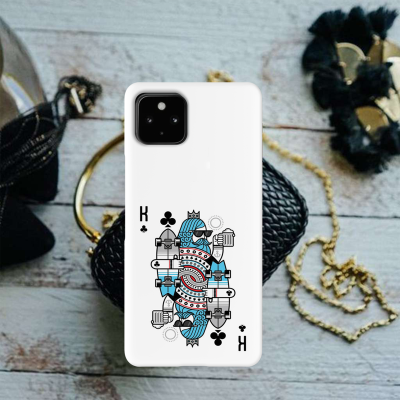 King 2 Card Printed Slim Cases and Cover for Pixel 4A