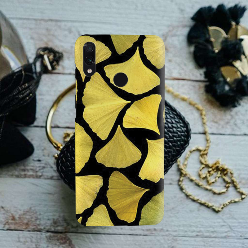 Yellow Leafs Printed Slim Cases and Cover for Redmi Note 7 Pro