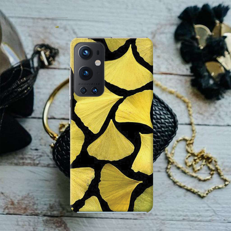 Yellow Leafs Printed Slim Cases and Cover for OnePlus 9 Pro