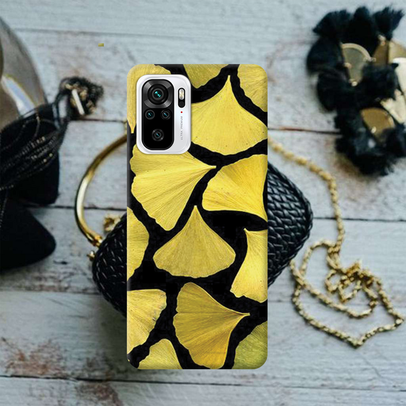 Yellow Leafs Printed Slim Cases and Cover for Redmi Note 10