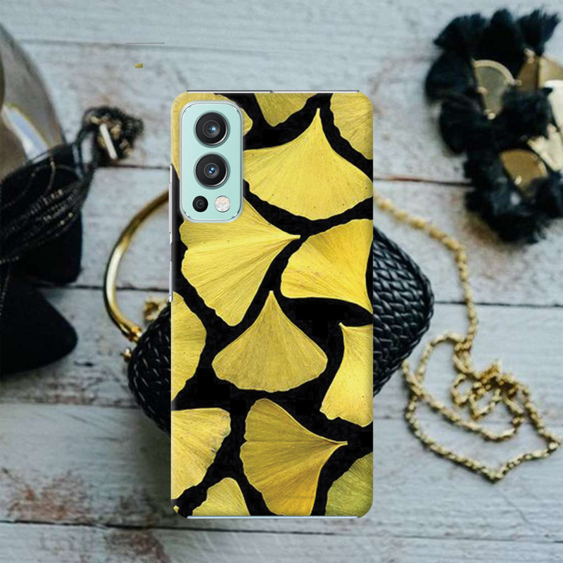 Yellow Leafs Printed Slim Cases and Cover for OnePlus Nord 2