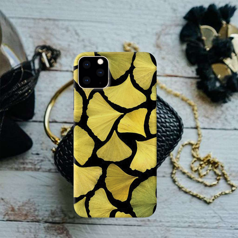 Yellow Leafs Printed Slim Cases and Cover for iPhone 11 Pro Max