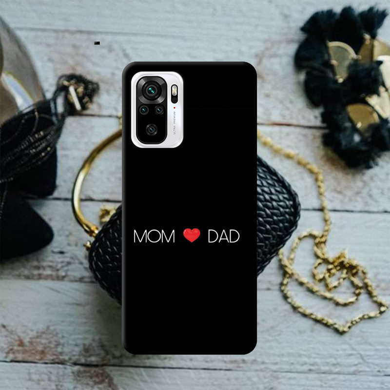 Mom and Dad Printed Slim Cases and Cover for Redmi Note 10