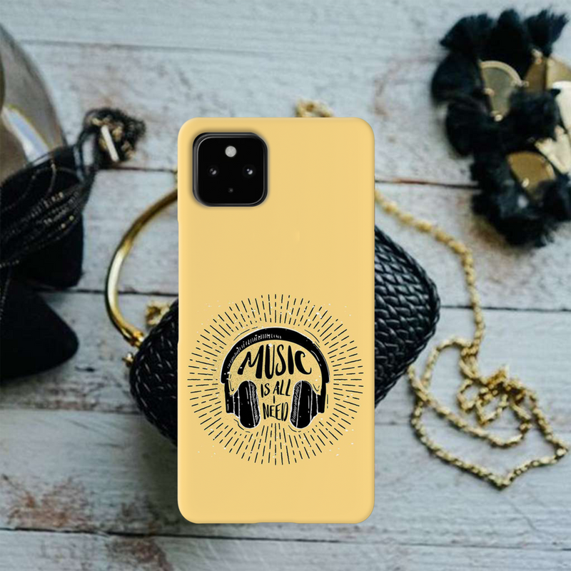 Music is all i need Printed Slim Cases and Cover for Pixel 4A