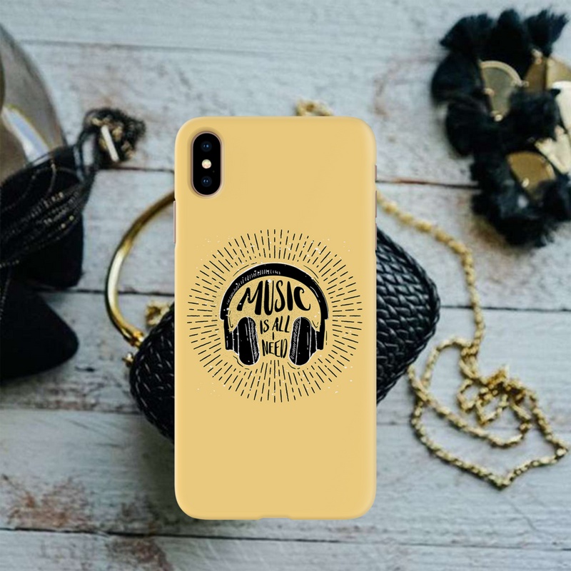 Music is all i need Printed Slim Cases and Cover for iPhone XS Max