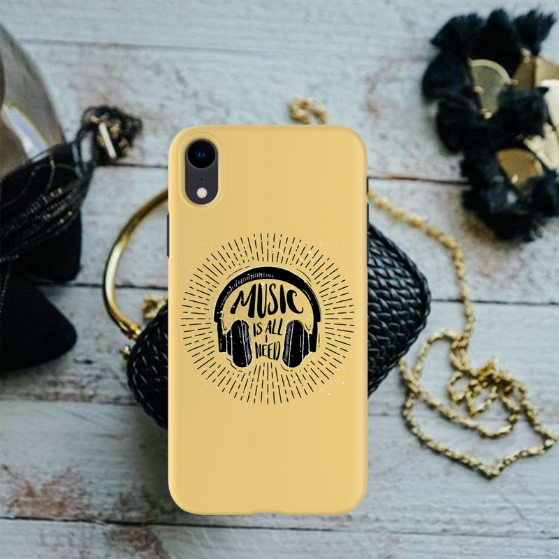 Music is all i need Printed Slim Cases and Cover for iPhone XR