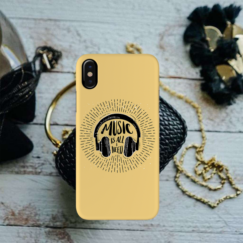 Music is all i need Printed Slim Cases and Cover for iPhone X