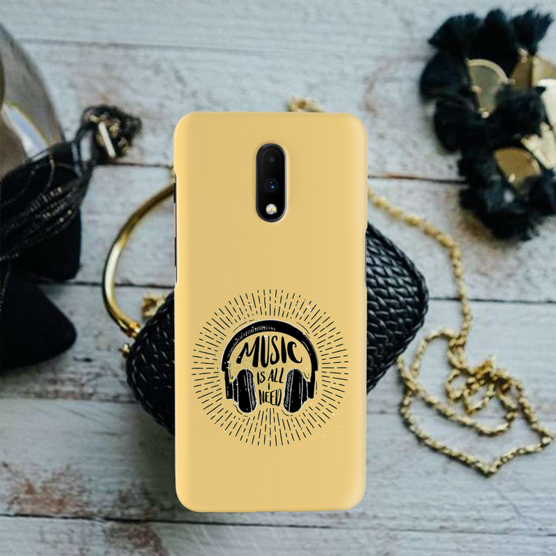 Music is all i need Printed Slim Cases and Cover for OnePlus 7
