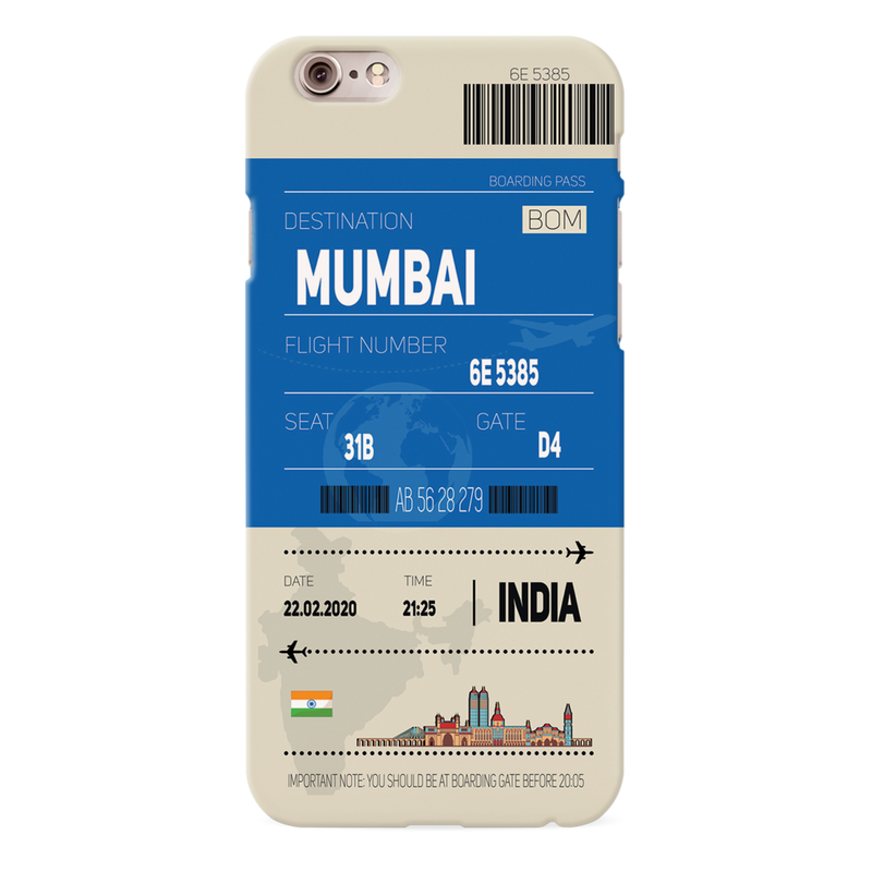 Mumbai ticket Printed Slim Cases and Cover for iPhone 6