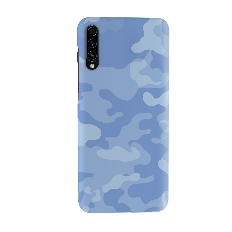 Blue and White Camouflage Printed Slim Cases and Cover for Galaxy A70