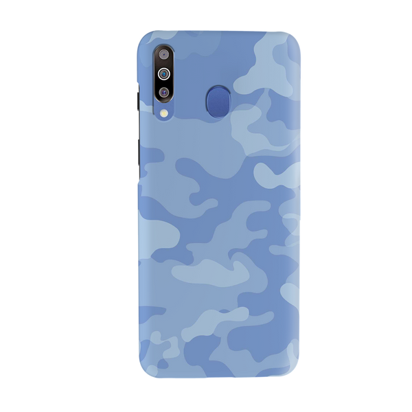 Blue and White Camouflage Printed Slim Cases and Cover for Galaxy M30