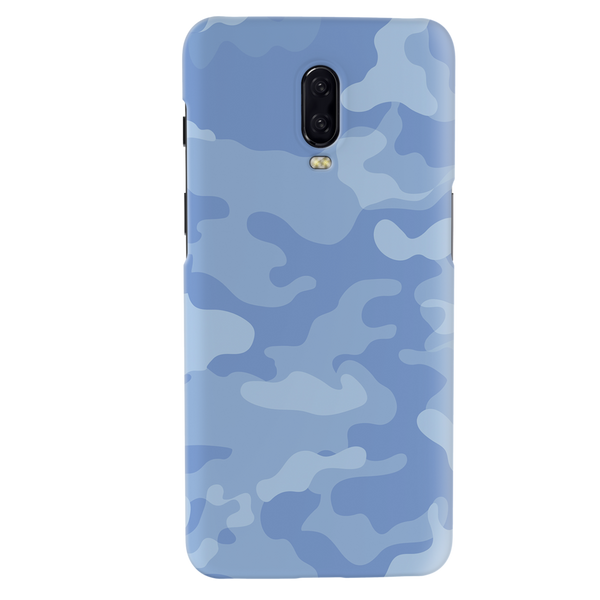 Blue and White Camouflage Printed Slim Cases and Cover for OnePlus 6T
