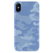 Blue and White Camouflage Printed Slim Cases and Cover for iPhone X