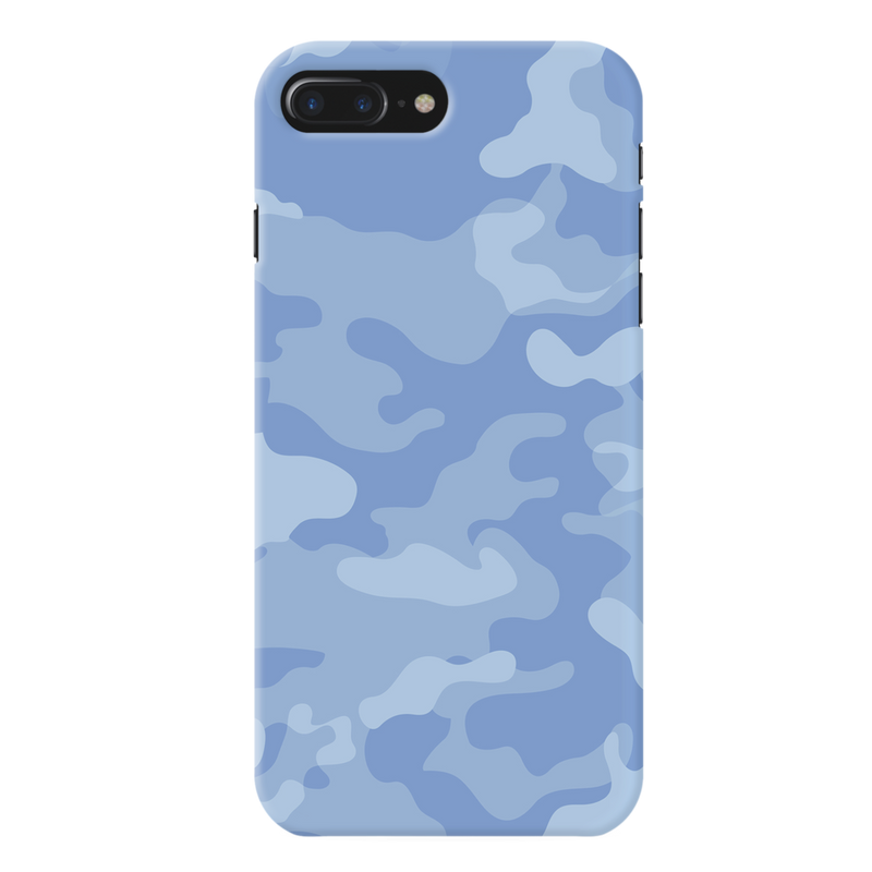 Blue and White Camouflage Printed Slim Cases and Cover for iPhone 7 Plus