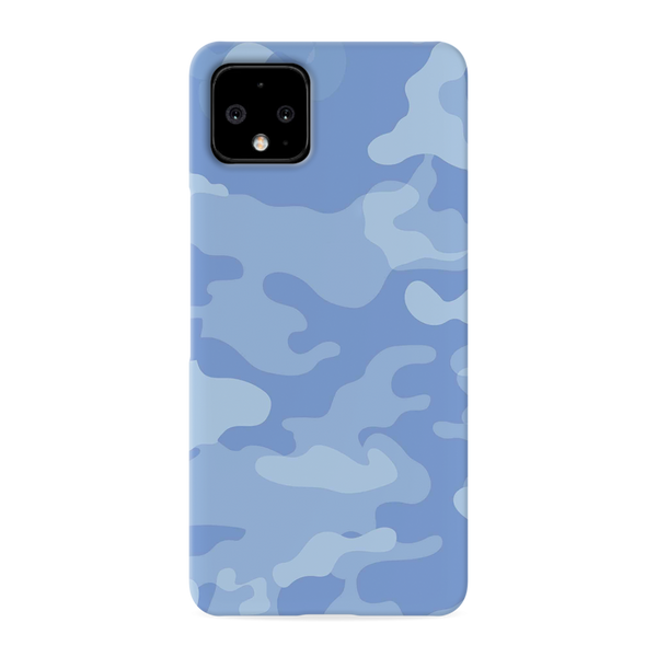 Blue and White Camouflage Printed Slim Cases and Cover for Pixel 4 XL