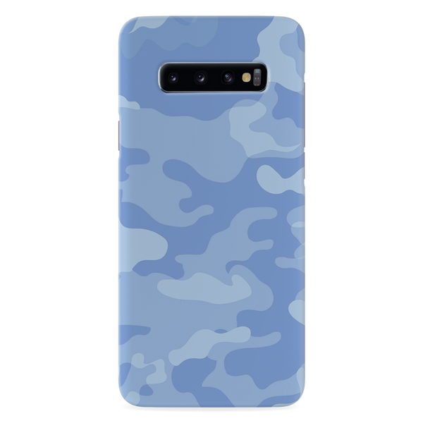 Blue and White Camouflage Printed Slim Cases and Cover for Galaxy S10