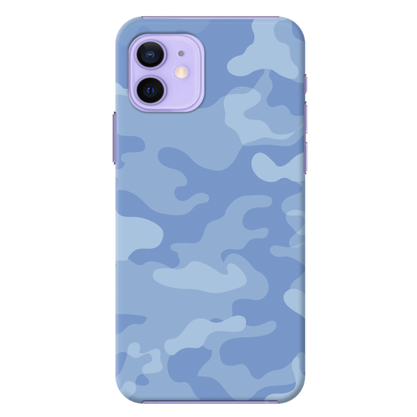 Blue and White Camouflage Printed Slim Cases and Cover for iPhone 12 Mini