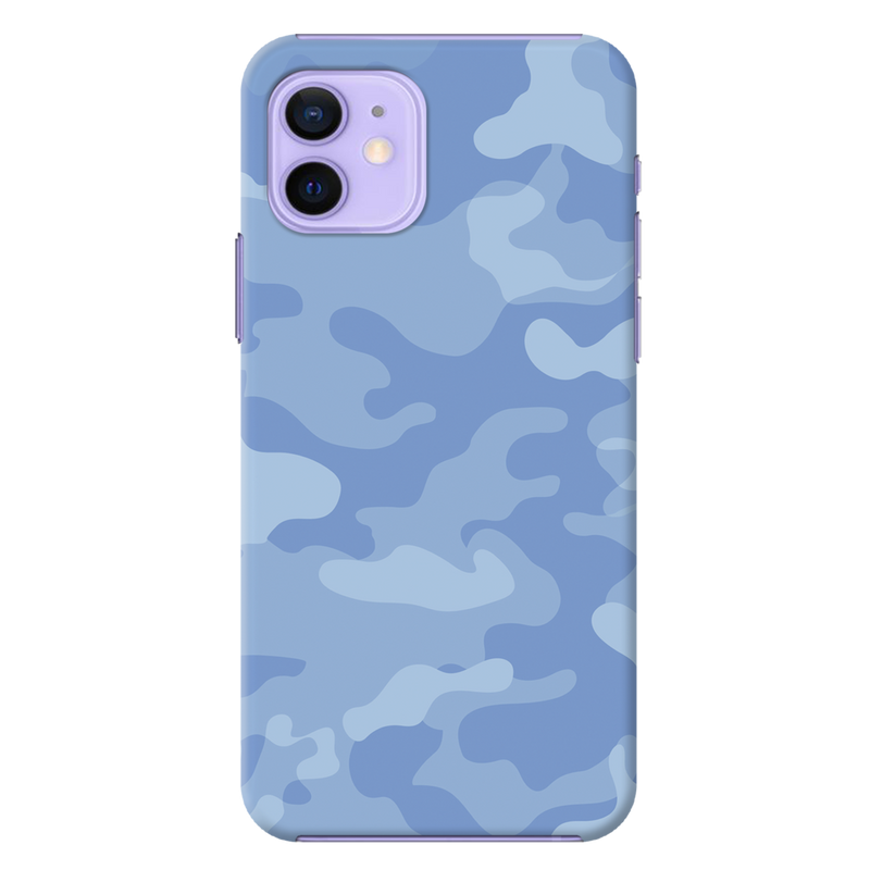 Blue and White Camouflage Printed Slim Cases and Cover for iPhone 12 Mini