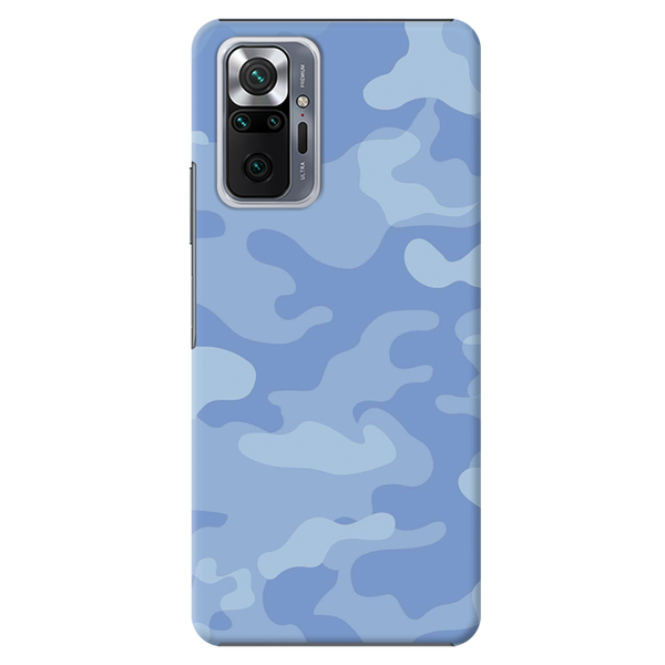 Blue and White Camouflage Printed Slim Cases and Cover for Redmi Note 10 Pro