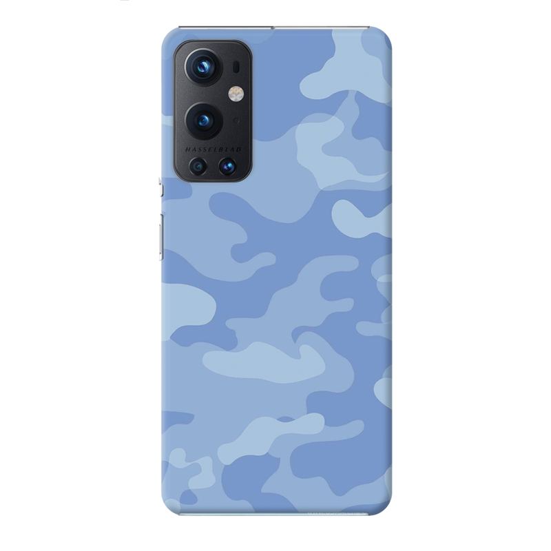 Blue and White Camouflage Printed Slim Cases and Cover for OnePlus 9 Pro