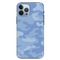 Blue and White Camouflage Printed Slim Cases and Cover for iPhone 13 Pro Max
