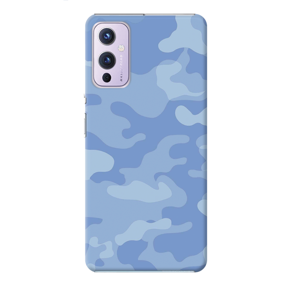 Blue and White Camouflage Printed Slim Cases and Cover for OnePlus 9