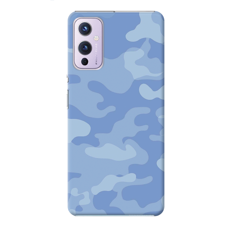 Blue and White Camouflage Printed Slim Cases and Cover for OnePlus 9