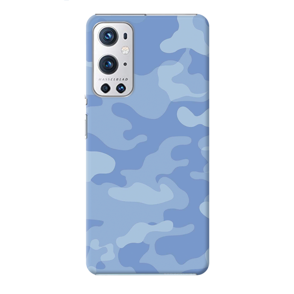Blue and White Camouflage Printed Slim Cases and Cover for OnePlus 9R