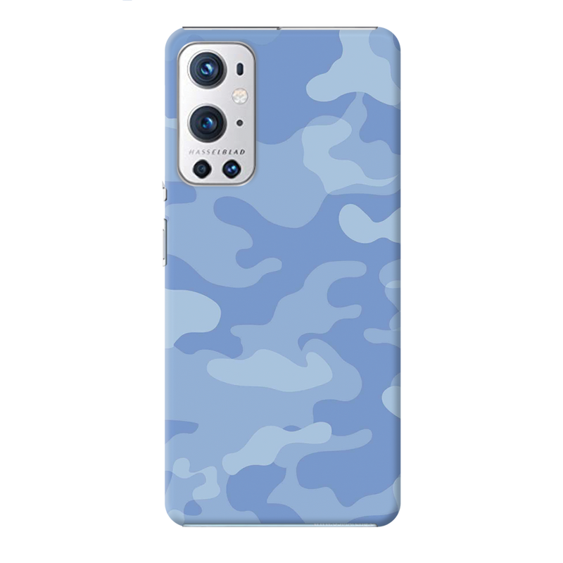 Blue and White Camouflage Printed Slim Cases and Cover for OnePlus 9R