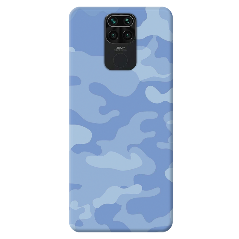 Blue and White Camouflage Printed Slim Cases and Cover for Redmi Note 9