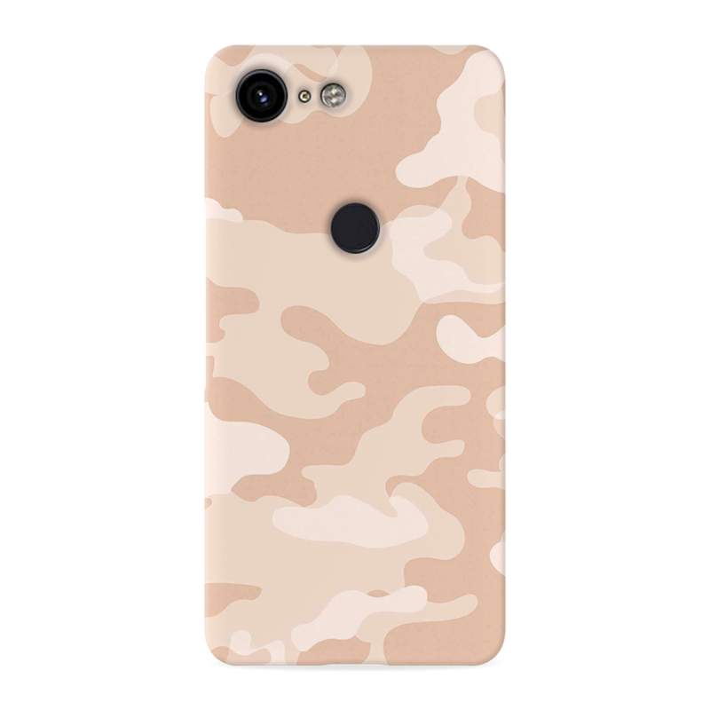 Cream and White Camouflage Printed Slim Cases and Cover for Pixel 3