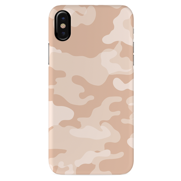 Cream and White Camouflage Printed Slim Cases and Cover for iPhone X