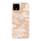 Cream and White Camouflage Printed Slim Cases and Cover for Pixel 4