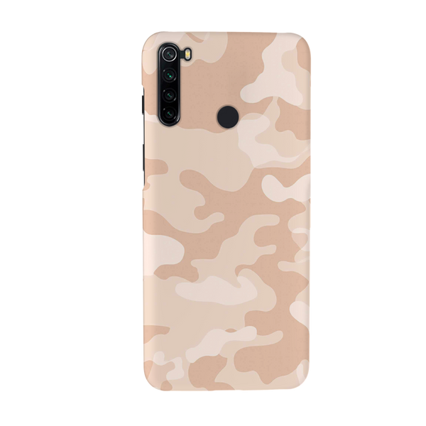 Cream and White Camouflage Printed Slim Cases and Cover for Redmi Note 8